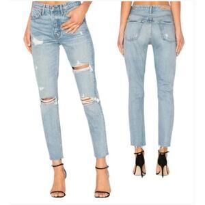 GRLFRND Light Blue Straight Leg Jeans